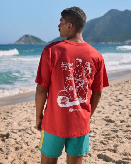 Camiseta Tee Summer Love Red Amor de Verão